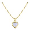 MOP Heart Silver Necklace SPE-5686